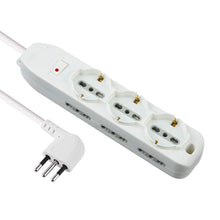 Carica l'immagine nel visualizzatore di Gallery, Electraline 62048 Multipresa 9 Posti 3 polivalenti (schuko + 9 Posti, Bianco - Ilgrandebazar