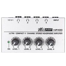 Carica l'immagine nel visualizzatore di Gallery, ammoon HA400 ultra-compatto a 4 Canali mini Amplificatore Audio Stereo per... - Ilgrandebazar