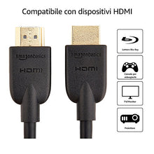 Carica l'immagine nel visualizzatore di Gallery, AmazonBasics - Cavo Ultra HD HDMI 2.0 ad alta velocità, supporta 4,6 m