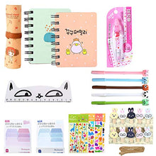 Carica l'immagine nel visualizzatore di Gallery, Amycute 26 Pezzi Cancelleria Kawaii Astuccio Penne Righello Stile 1