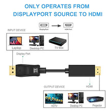 Carica l'immagine nel visualizzatore di Gallery, TechRise Cavo DP a HDMI 2m DisplayPort a Adattatore Placcato in Oro,...