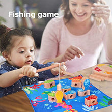Carica l'immagine nel visualizzatore di Gallery, rolimate Gioco di Pesca Magnetico Giocattolo Impilabile in Legno, 4 1...