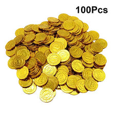 Carica l'immagine nel visualizzatore di Gallery, NUOBESTY 100 pz plastica Monete d'oro Pirata Bitcoin - Ilgrandebazar