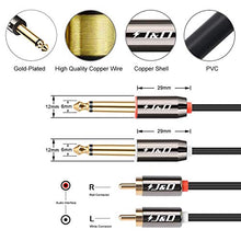 Carica l'immagine nel visualizzatore di Gallery, J&amp;D 2x 6,35 mm a 2RCA Cavo, RCA Cable Oro-Placcato [Copper Shell] [Robusto]...