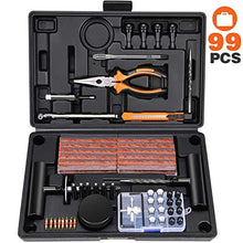Carica l'immagine nel visualizzatore di Gallery, Kohree 98pcs Kit per Riparazione Pneumatici, Ripara Pneumatici Gomme...