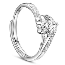 Carica l'immagine nel visualizzatore di Gallery, SHEGRACE Anello da Donna in 925 Argento Puro, Fiore con AAA Cubic Zirconia,... - Ilgrandebazar