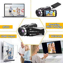 Carica l'immagine nel visualizzatore di Gallery, Videocamera Videocamere Full HD 1080P 30FPS 24.0 MP Vlogging V5IB