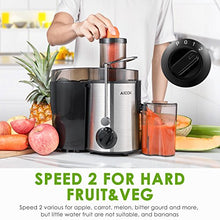 Carica l'immagine nel visualizzatore di Gallery, Aicok Centrifuga, Estrattore di Succo a Freddo, Frutta e Argento - Ilgrandebazar