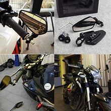 Carica l'immagine nel visualizzatore di Gallery, Yizhet Universale 7/8" 22mm Specchio Moto, Retrovisore CNC Alluminio Nero - Ilgrandebazar