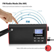Carica l'immagine nel visualizzatore di Gallery, Avantree SP850 Mini Radio Portatile FM, Radiolina Tascabile con Batteria...