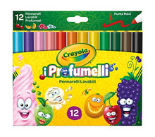 Carica l'immagine nel visualizzatore di Gallery, CRAYOLA-I Profumelli Pennarelli Lavabili Profumati, 12 Pezzi, Multicolore - Ilgrandebazar
