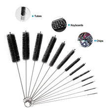 Carica l'immagine nel visualizzatore di Gallery, Vicloon Spazzola Bottiglia,13 Pezzi Set di Nylon Tube per Nero