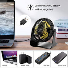 Carica l'immagine nel visualizzatore di Gallery, Omasi Ventilatore Mini USB Ricaricabili Ventilatori Portatile,Rotazione...