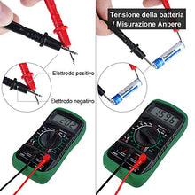 Carica l'immagine nel visualizzatore di Gallery, Zacro Mini Multimetro Digitale Elettrico Portatile per Tensione e Corrente...