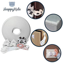 Carica l'immagine nel visualizzatore di Gallery, HAPPYKIDS Paraspigoli Bambini 9 METRI TOTALI Kit Parabordi + Bianco Avorio XL
