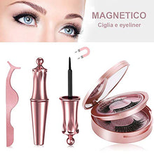 Carica l'immagine nel visualizzatore di Gallery, Ciglia Finte Magnetiche, Eyeliner Magnetico Impermeabile e Set Di Ciglia...