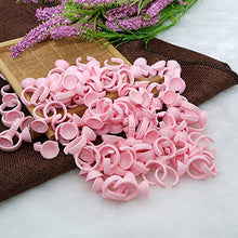 Carica l'immagine nel visualizzatore di Gallery, 100 Titolare Colla Anelli,anelli per pigmenti, piccoli anelli Rosa - Piccola