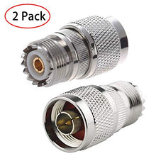 Carica l'immagine nel visualizzatore di Gallery, TengKo Coassiale RF Adattatore N Maschio a Femmina UHF 2 Pack