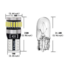 Carica l'immagine nel visualizzatore di Gallery, 4pcs W5W T10 LED Canbus Auto Lampada 194 168 24 Leds 4014SMD 12V, Bianco - Ilgrandebazar