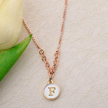 Carica l'immagine nel visualizzatore di Gallery, Braccialetto in oro rosa con iniziale e lettere dell'alfabeto, regolabile, F - Ilgrandebazar