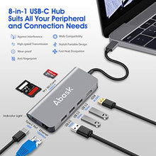 Carica l'immagine nel visualizzatore di Gallery, ABASK Hub USB C Adattatore 8 in 1 Tipo C con HDMI 4K, Porta Ethernet RJ45, 3...