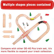 Carica l'immagine nel visualizzatore di Gallery, Tiny Land Pista Treno in Legno, Set Ferrovia Legno (39 PCS)