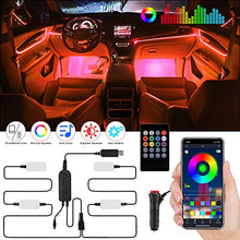 Carica l'immagine nel visualizzatore di Gallery, Striscia LED Auto, Aimocar RGB Impermeabile Kit di Illuminazione Auto Luci...