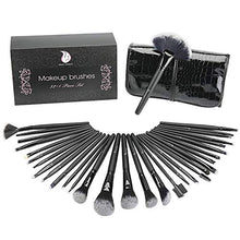 Carica l'immagine nel visualizzatore di Gallery, Start Makers Set di 32 pennelli per Make-Up con custodia in Cuoio Lusso e...