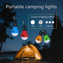 Carica l'immagine nel visualizzatore di Gallery, Yizhet Lampada LED da Campeggio, 4 pezzi Tenda Blu+verde+rosso+arancia