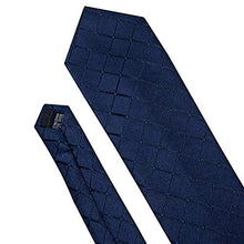 Carica l'immagine nel visualizzatore di Gallery, Barry.Wang, set di cravatta, gemelli e pochette da uomo, motivo a scacchi,... - Ilgrandebazar
