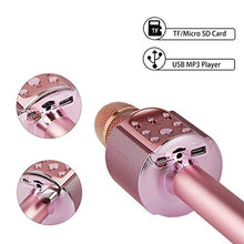 Carica l'immagine nel visualizzatore di Gallery, 1 BY ONE Microfono Wireless per Karaoke, Sistema Portatile 4 in 1, Rosa - Ilgrandebazar