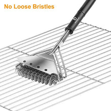 Carica l'immagine nel visualizzatore di Gallery, BACKTURE Spazzola Barbecue, 16" BBQ Esterna 3 in 1 Acciaio Inossidabile A1