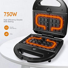 Carica l'immagine nel visualizzatore di Gallery, OSTBA Tostiera Sandwich Maker, piastre per panini 3 in 1, Cool Touch 3 1