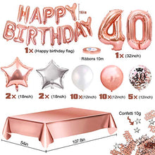 Carica l'immagine nel visualizzatore di Gallery, MMTX Palloncini Compleanno 40 Anni Oro Rosa Decorazioni per Feste...