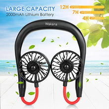Carica l'immagine nel visualizzatore di Gallery, Ventilatore Portatile Personale,Ventilatore Indossabile da Nero
