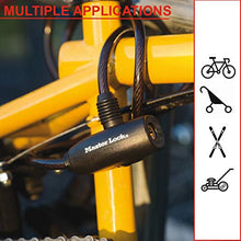 Carica l'immagine nel visualizzatore di Gallery, Master Lock 8126EURDPRO Lucchetto Bici, Chiave, 1.8 m Cavo, Esterno, Nero