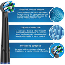 Carica l'immagine nel visualizzatore di Gallery, QLEBAO Testine Ricambio per Oral B Spazzolino Elettrico, 16 Pezzi Nero...
