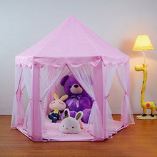 Carica l'immagine nel visualizzatore di Gallery, UniqueVC Castello della Principessa Play Tent con Il LED - 135 cm(Diametro)... - Ilgrandebazar