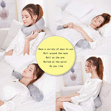 Carica l'immagine nel visualizzatore di Gallery, Cuscino da viaggio twist memory foam – a forma di U collo Grey Memory Foam - Ilgrandebazar
