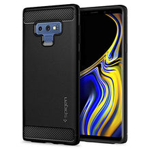 Carica l'immagine nel visualizzatore di Gallery, Spigen Rugged Armor Cover Galaxy Note 9, assorbimento acustico e Nero opaco - Ilgrandebazar