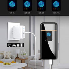 Carica l'immagine nel visualizzatore di Gallery, ASANMU Accendino Elettrico, USB Ricaricabile Antivento Nero - Ilgrandebazar