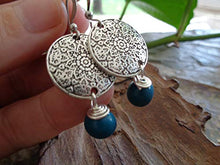 Carica l'immagine nel visualizzatore di Gallery, ✿ SEMI DI ASAI TURCHESE BOHO ETHNO MANDALA ✿ orecchini esotici - regalo...