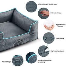 Carica l'immagine nel visualizzatore di Gallery, Cuccia per Cani Sfoderabile Cuscino Rettangolare in M( 63×53 cm), Grigio - Ilgrandebazar