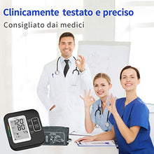 Carica l'immagine nel visualizzatore di Gallery, Misuratore Pressione Sanguigna da Braccio - Lovia Sfigmomanometro Digitale...
