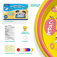 Carica l'immagine nel visualizzatore di Gallery, Peradix Tappetino Gioco d'Acqua per Bambini, 170cm Spruzzi e Splash Giallo