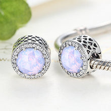 Carica l'immagine nel visualizzatore di Gallery, NINGAN Ciondolo radioso con Motivo a Cuori, in Argento Opalescent Pink - Ilgrandebazar