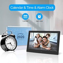 Carica l'immagine nel visualizzatore di Gallery, Cornice fotografica digitale, schermo elettronico 16: 9 LED HD, 1024 x 600...
