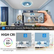 Carica l'immagine nel visualizzatore di Gallery, Plafoniera Led Moderna Dimmerabile con Telecomando, Lampada Soffitto 36W Blu
