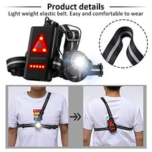 Carica l'immagine nel visualizzatore di Gallery, Running Light Ricaricabile USB, SGODDE Luce Corsa 2 Modi 500 LM Impermeabile...