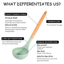 Carica l'immagine nel visualizzatore di Gallery, Set di 11 utensili da cucina in silicone, resistenti al calore, con Verde